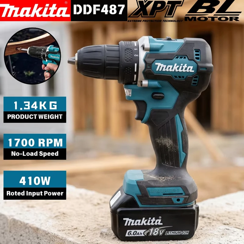 Einhell Power X Tools - Makita DDF487 Cordless Driver Drill Brushless