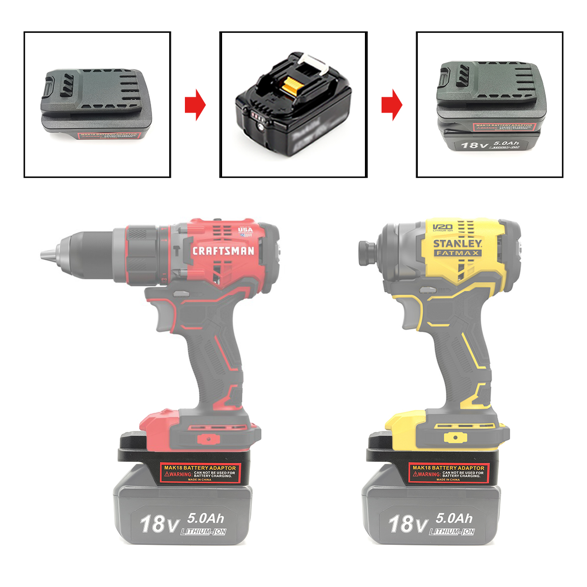 Battery Adapter Converter for  - đánh giá và giá Power Tools Stanley