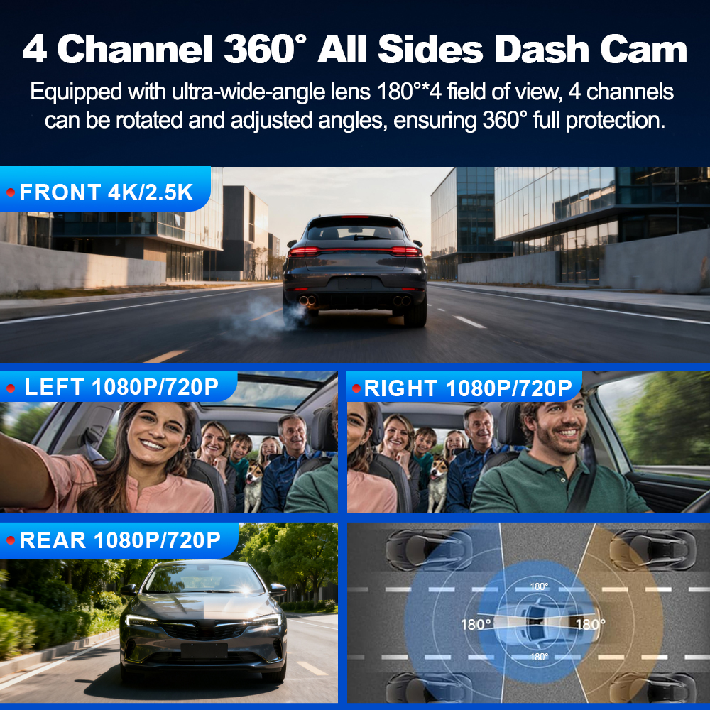 BEPOCAM 4 Channel Dash Cam 4K  - đánh giá và giá Power Tools Japan