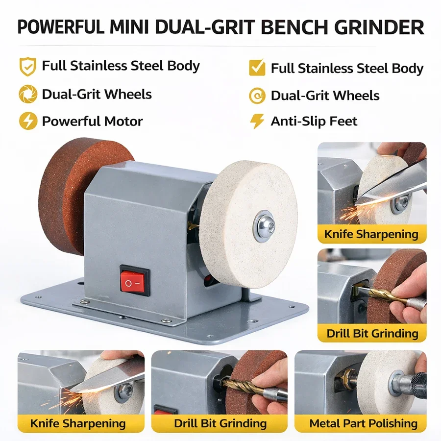 Mini Electric Bench Grinder Sh - đánh giá và giá Power Tools Grinder